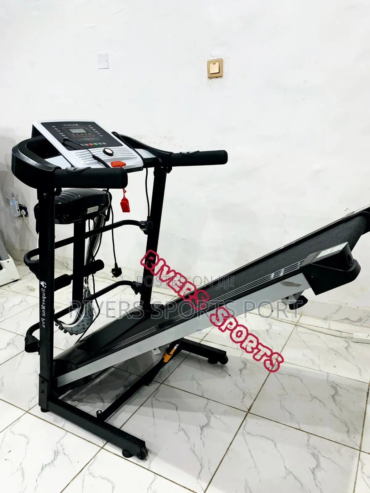 2hp Electric Fat Burner Treadmill With Massager Foldable Manual Inclin
