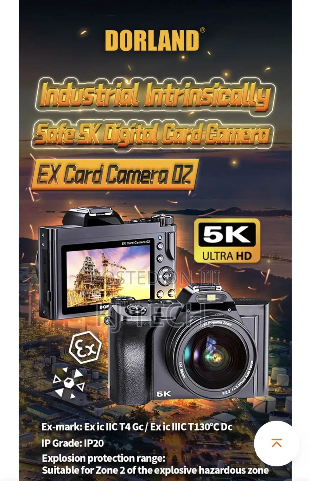 Intrinsically Safe Camera, Certified Industrial Grade Explosion Proof
