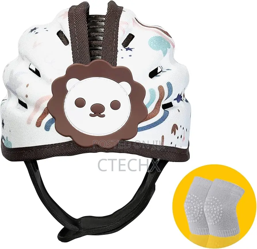 Orzbow Baby Breathable Safety Helmet With Kneepads For Crawling