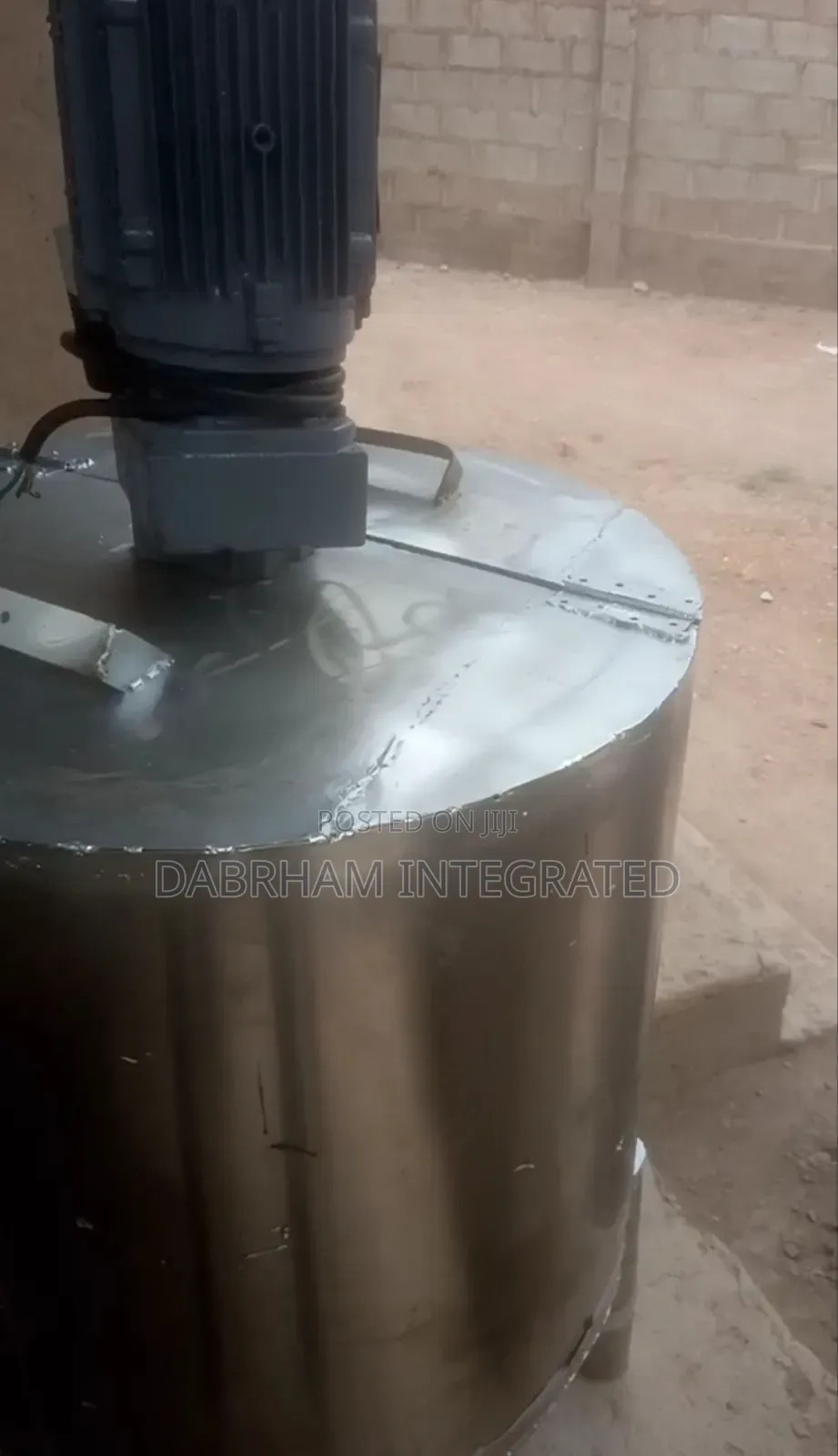 100 Lit Stainless Mixer /Boiler With Gas Burner And 3hp Motor