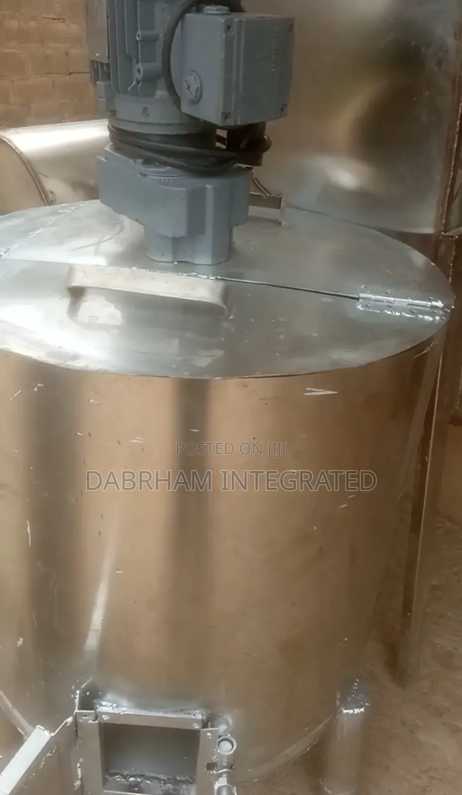 100 Lit Stainless Mixer /Boiler With Gas Burner And 3hp Motor