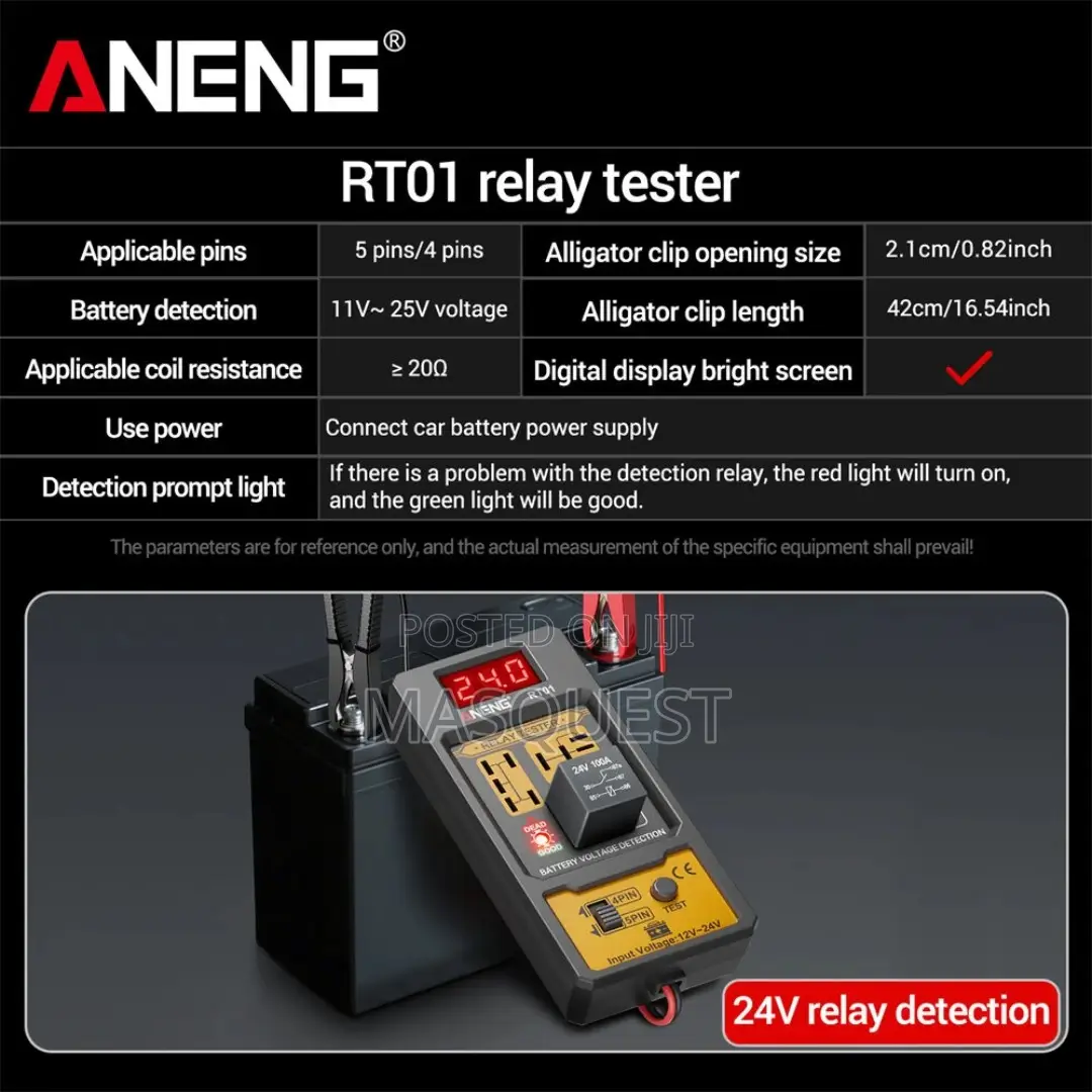 Aneng Digital Display Relay Tester Rt01