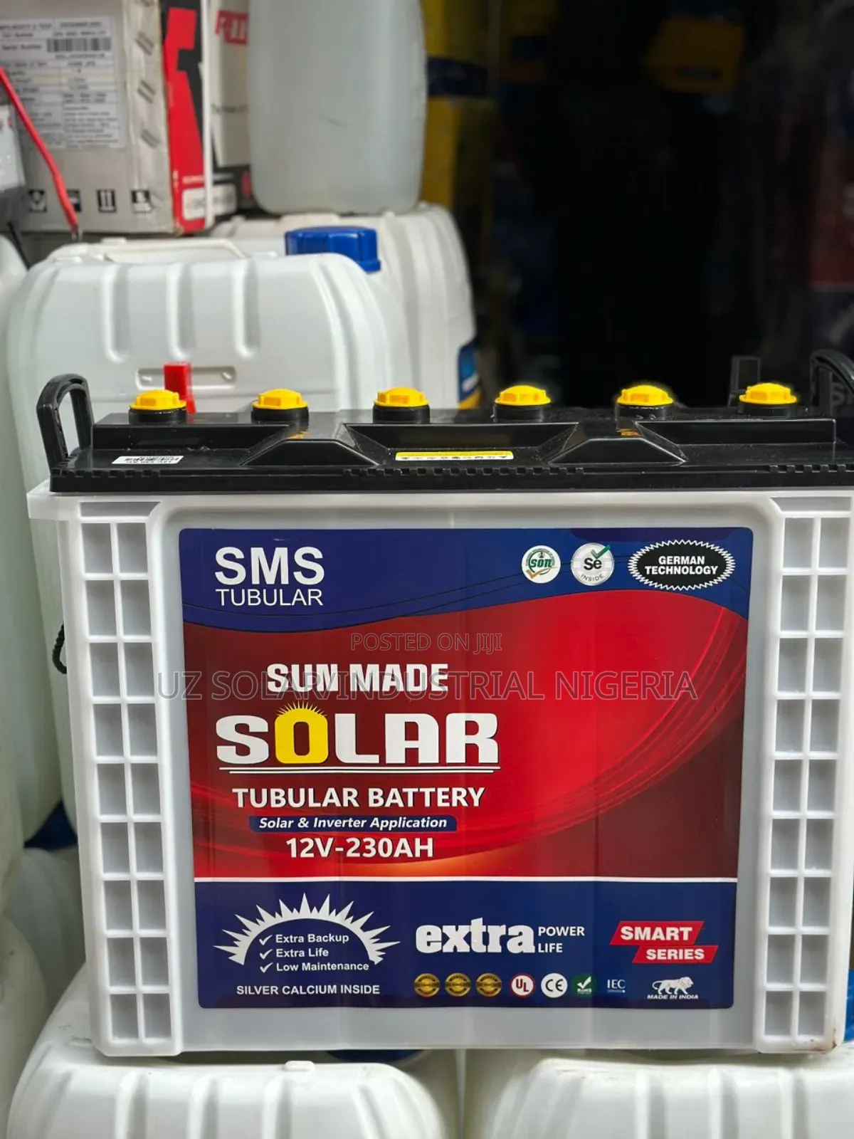 230ah SMS 12v Tubular Battery