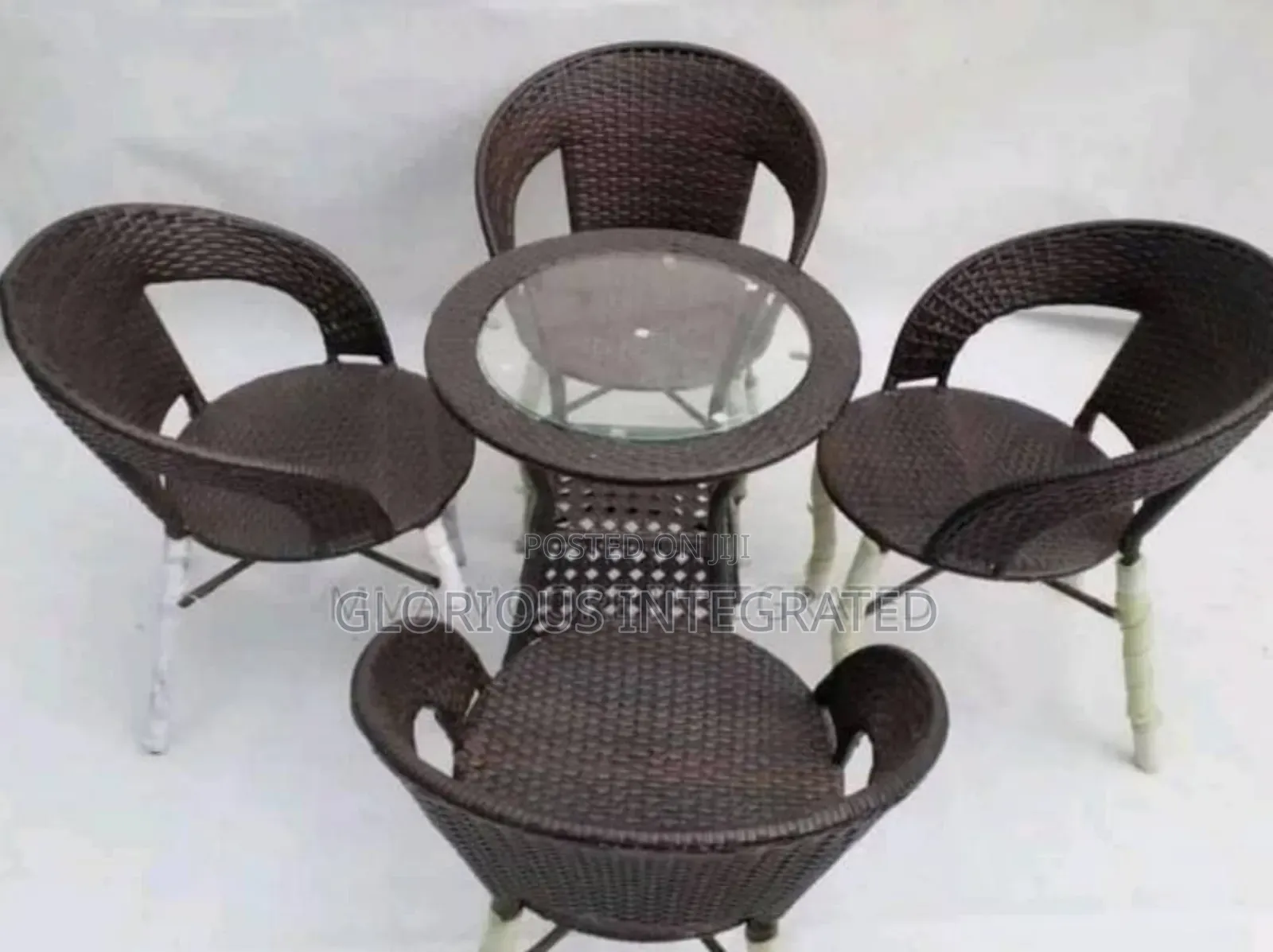 Rattan Chairs and Table Set for Restaurant