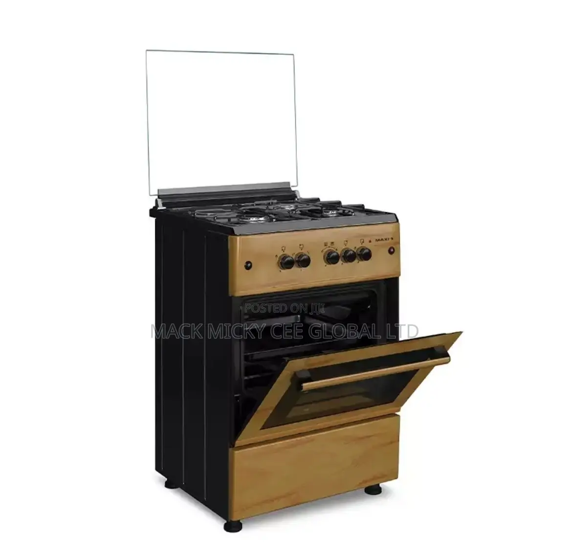 Maxi Gas Cooker 60x60 Cm (3+1) Burners Igl Wood
