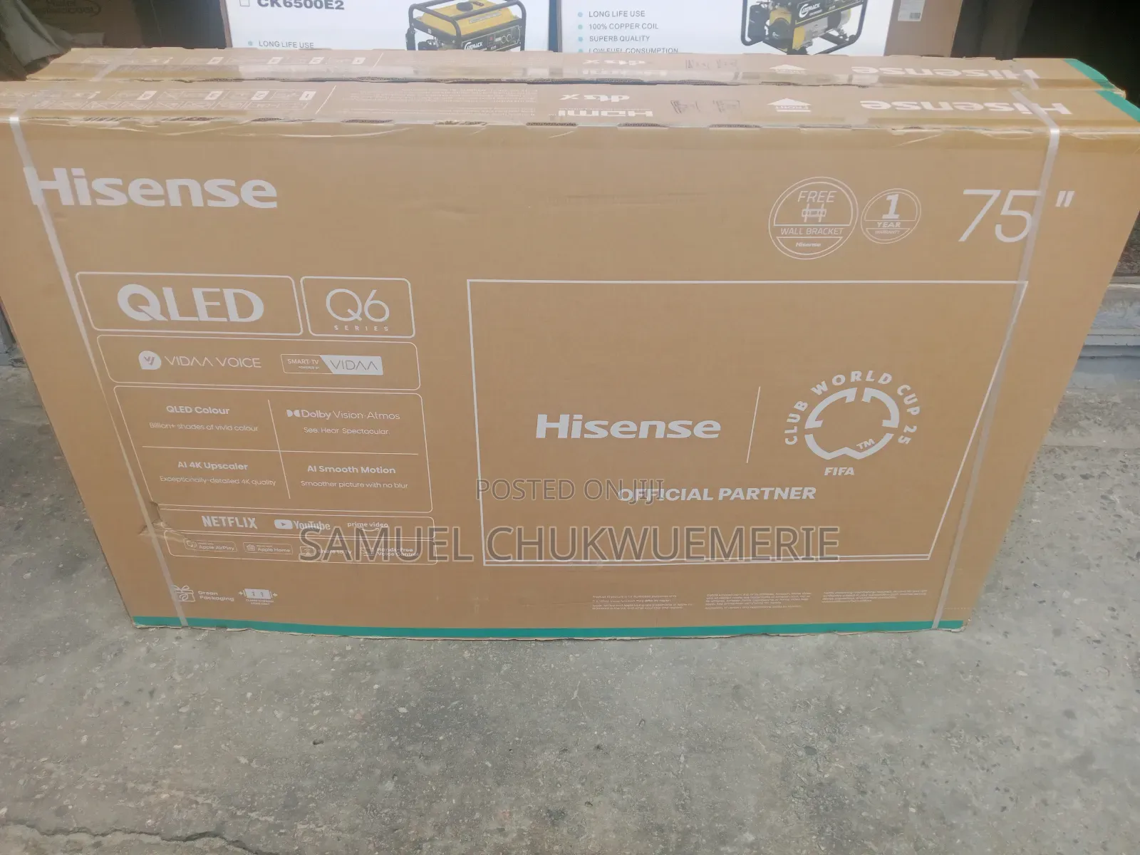 Hisense Television 75inch Smart Qled 1year Warranty