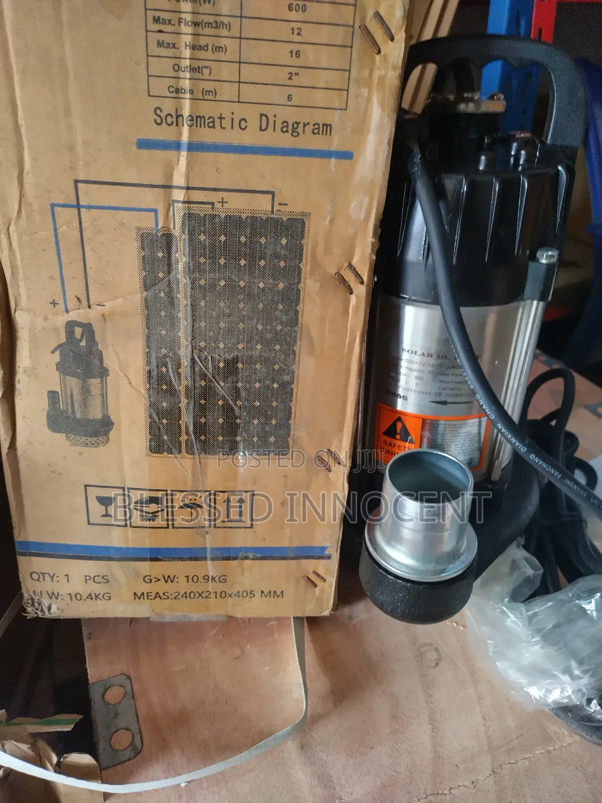 Sewage Solar Pump .16mtrs 72v 600wtt