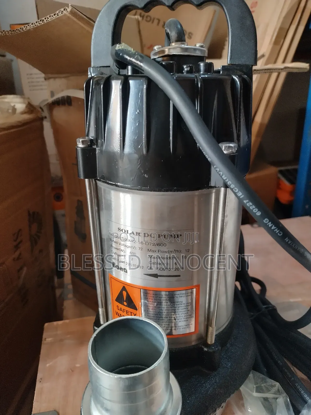Sewage Solar Pump .16mtrs 72v 600wtt