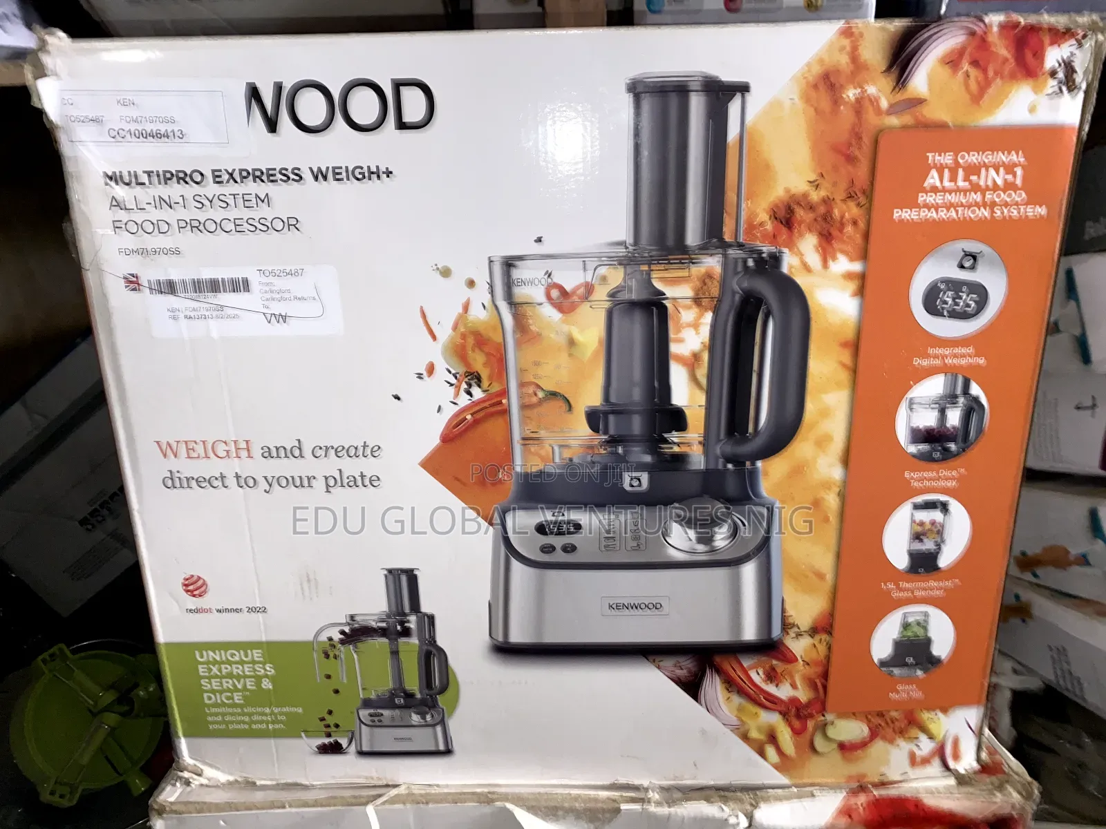 Kenwood Multipro Express Weigh+ All in 1 System Food Processor.