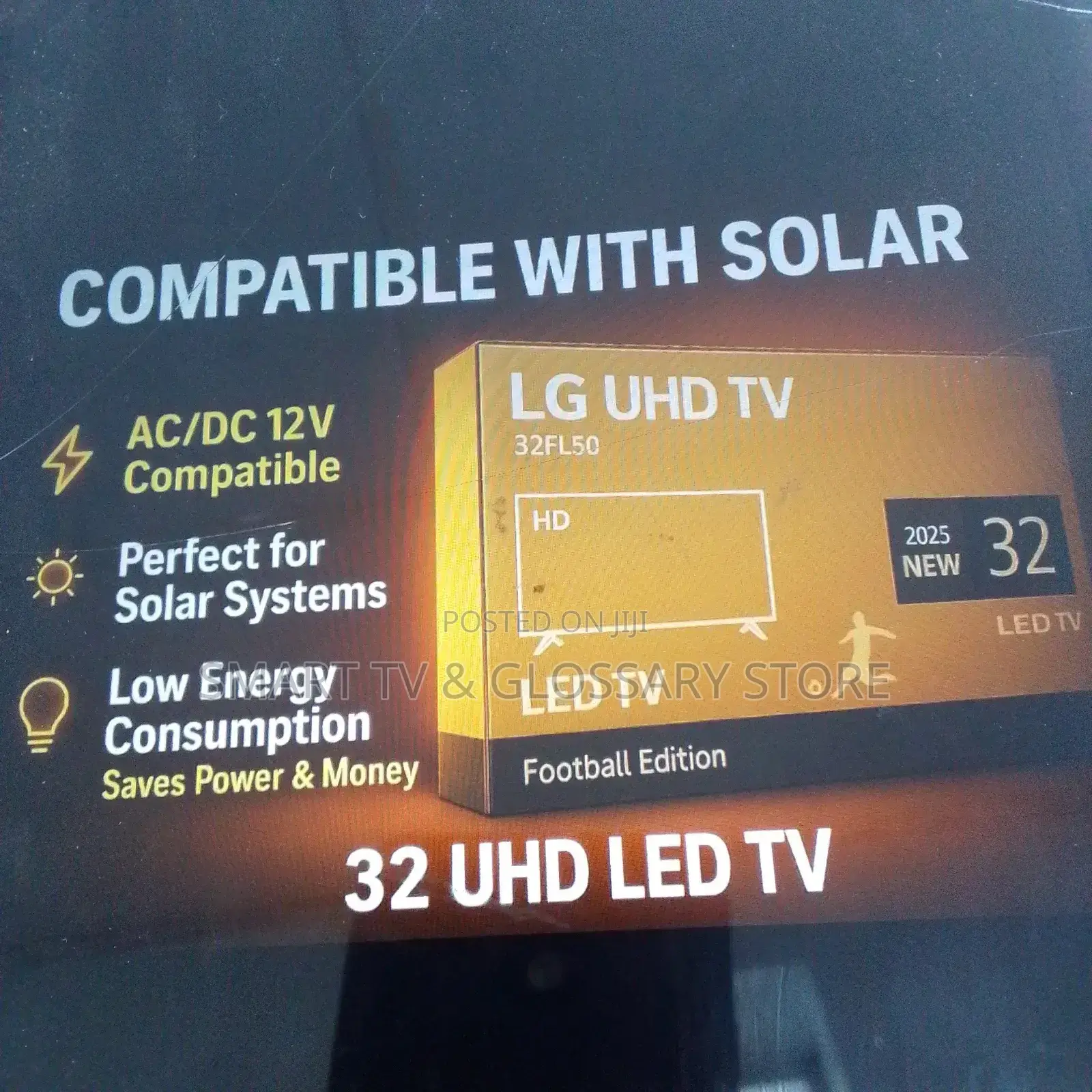 32 Inches Smart Tv With Building Showcasing