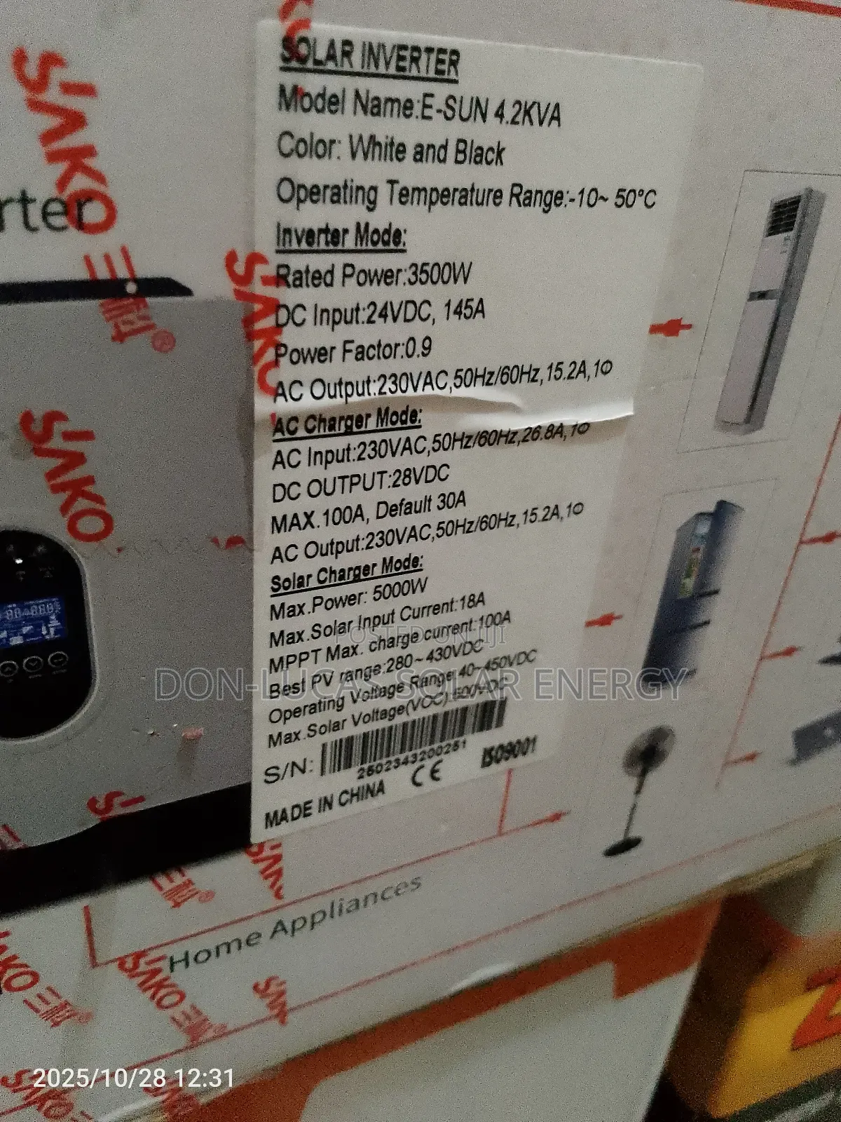 Sako Inverter 4.2kva 24v