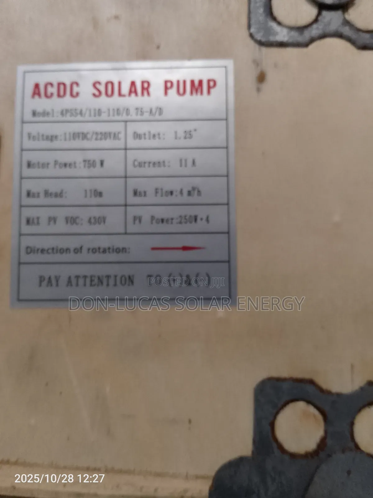 Solar Pump Ac Dc 1hp