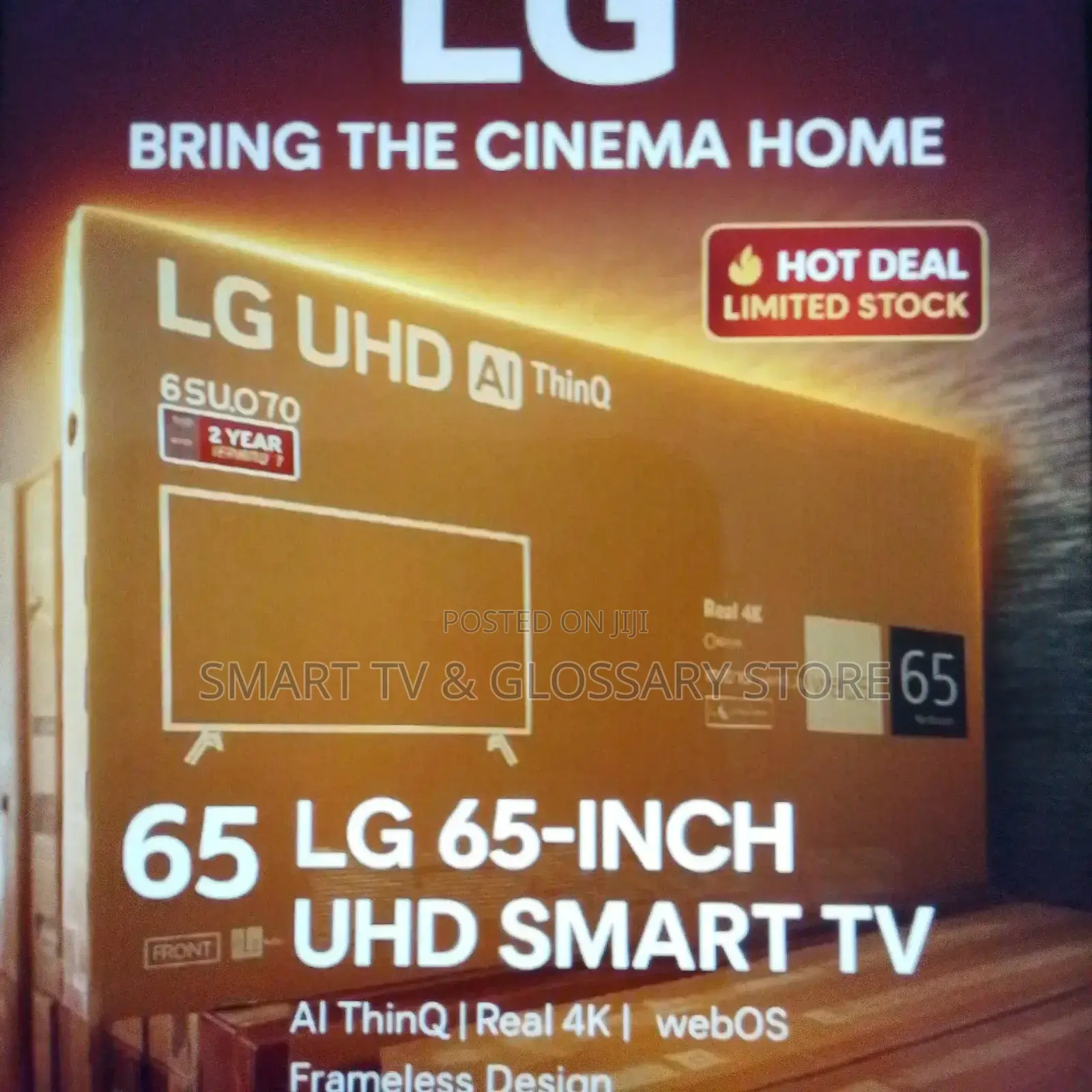 65 Inches Smart Tv With Hdmi Bluetooth Speaker Wifi