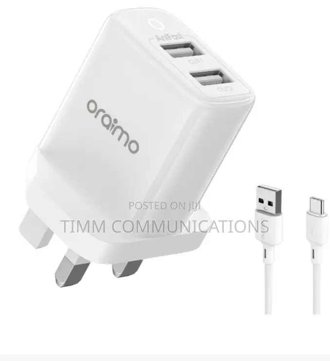 Oraimo Firefly 3 Compact 2a Fast Charger With Lightning Cable