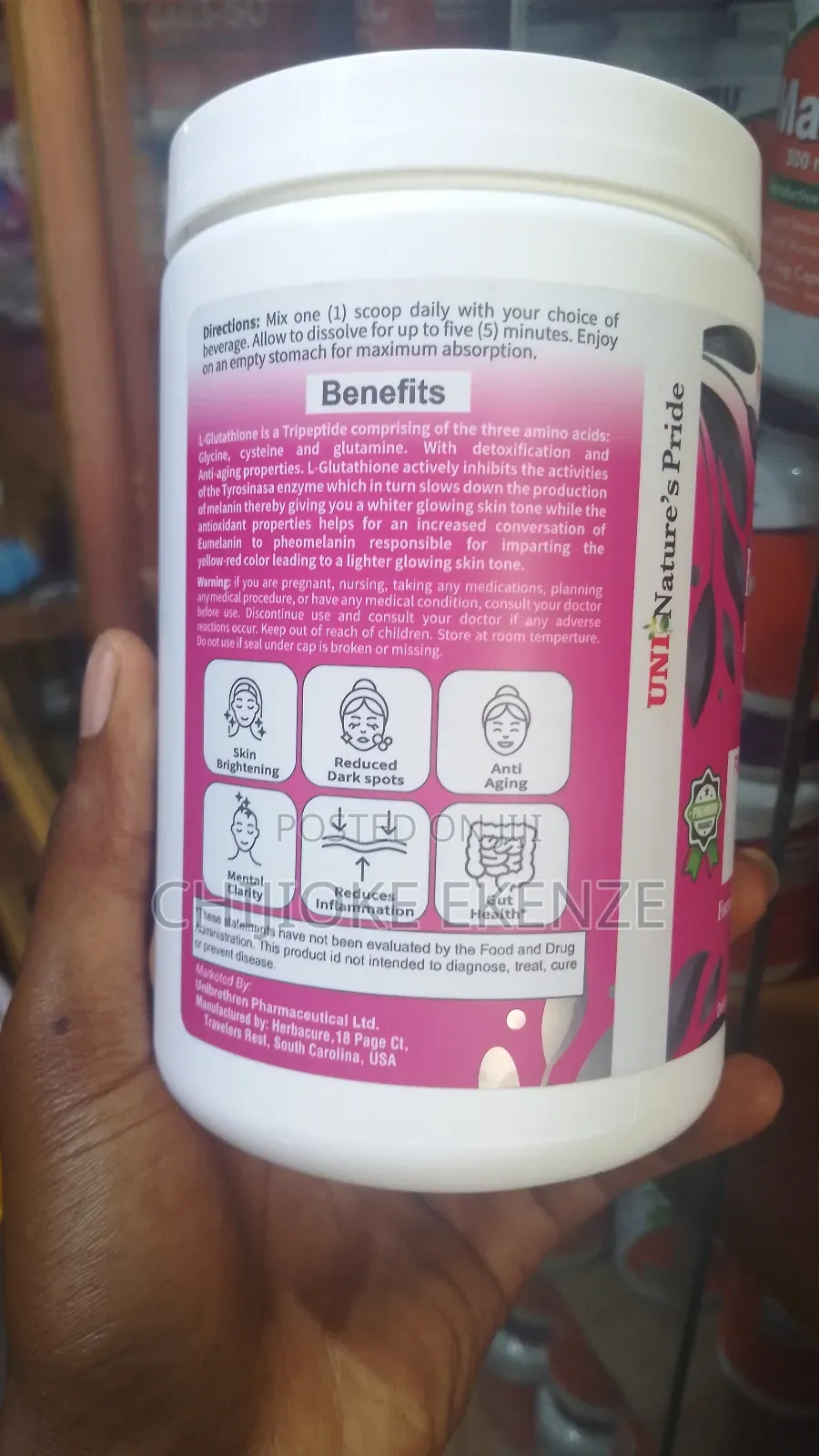 Nature's Pride Radiant Glow Essentials L- Glutathione With Cranberry
