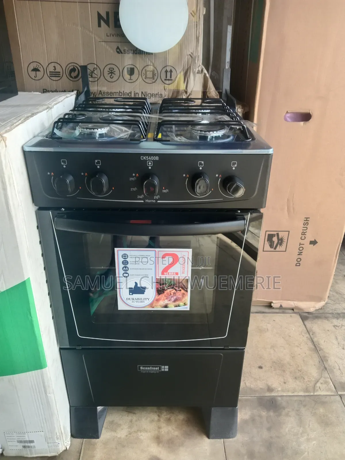Scanfrost Gas Cooker 50x50 4burner 1year Warranty