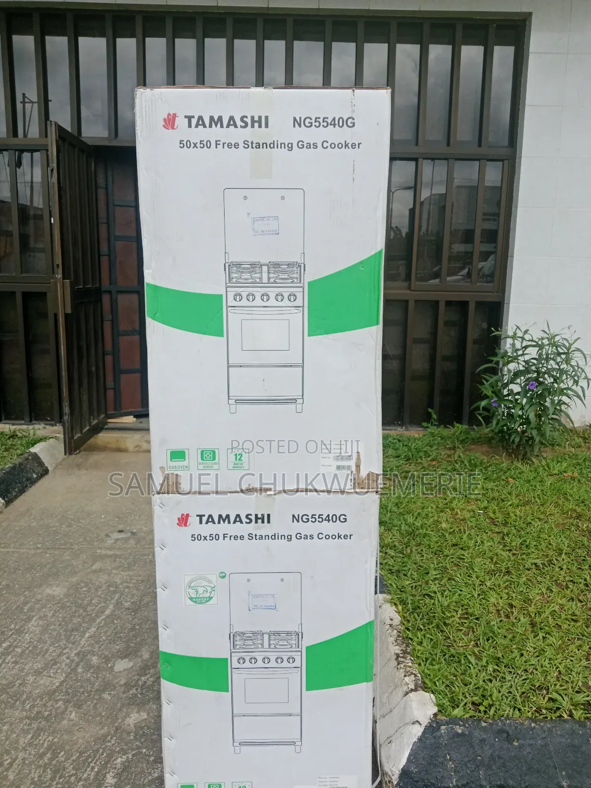 Tamashi Gas Cooker 50x50 4burner 2years Warranty