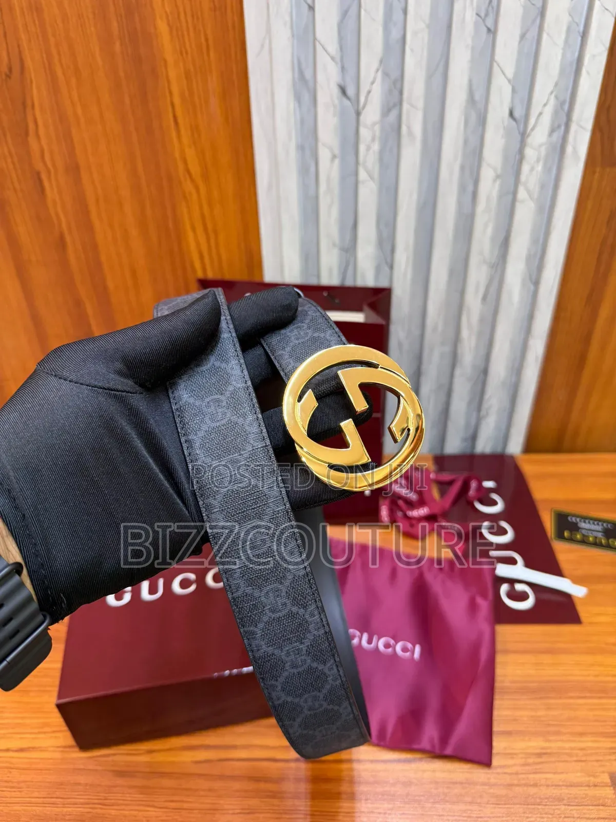 Original Gucci Leather Belts Available in Store