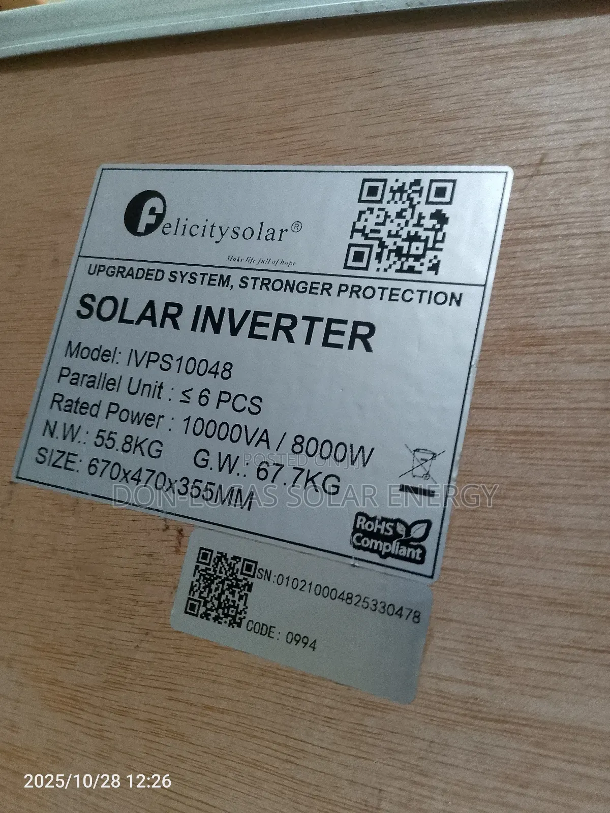 10kva Felicity Inverter