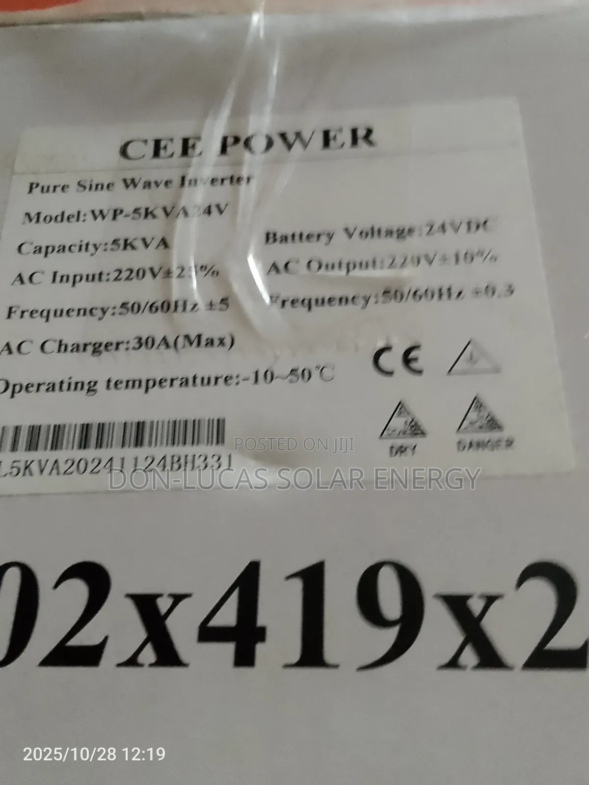 Cee Power Inverter 5kva 24v
