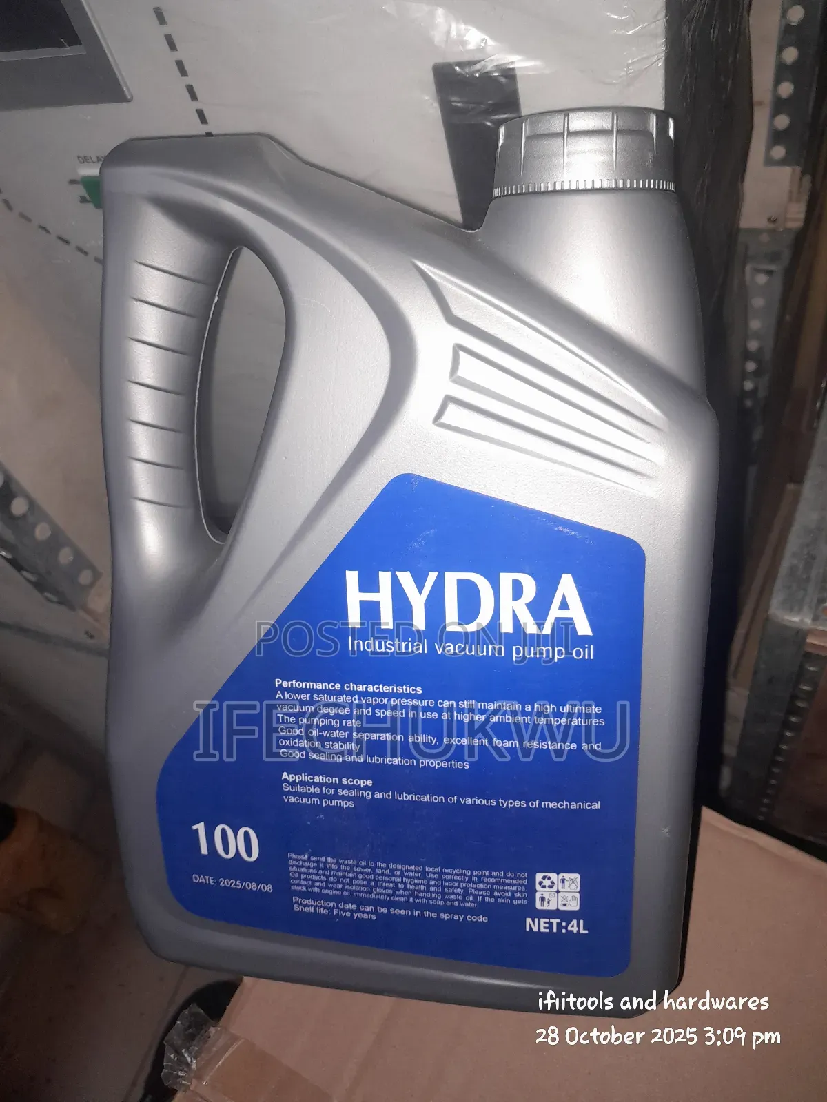 Hydra Industrial Vacuum Pump Oil