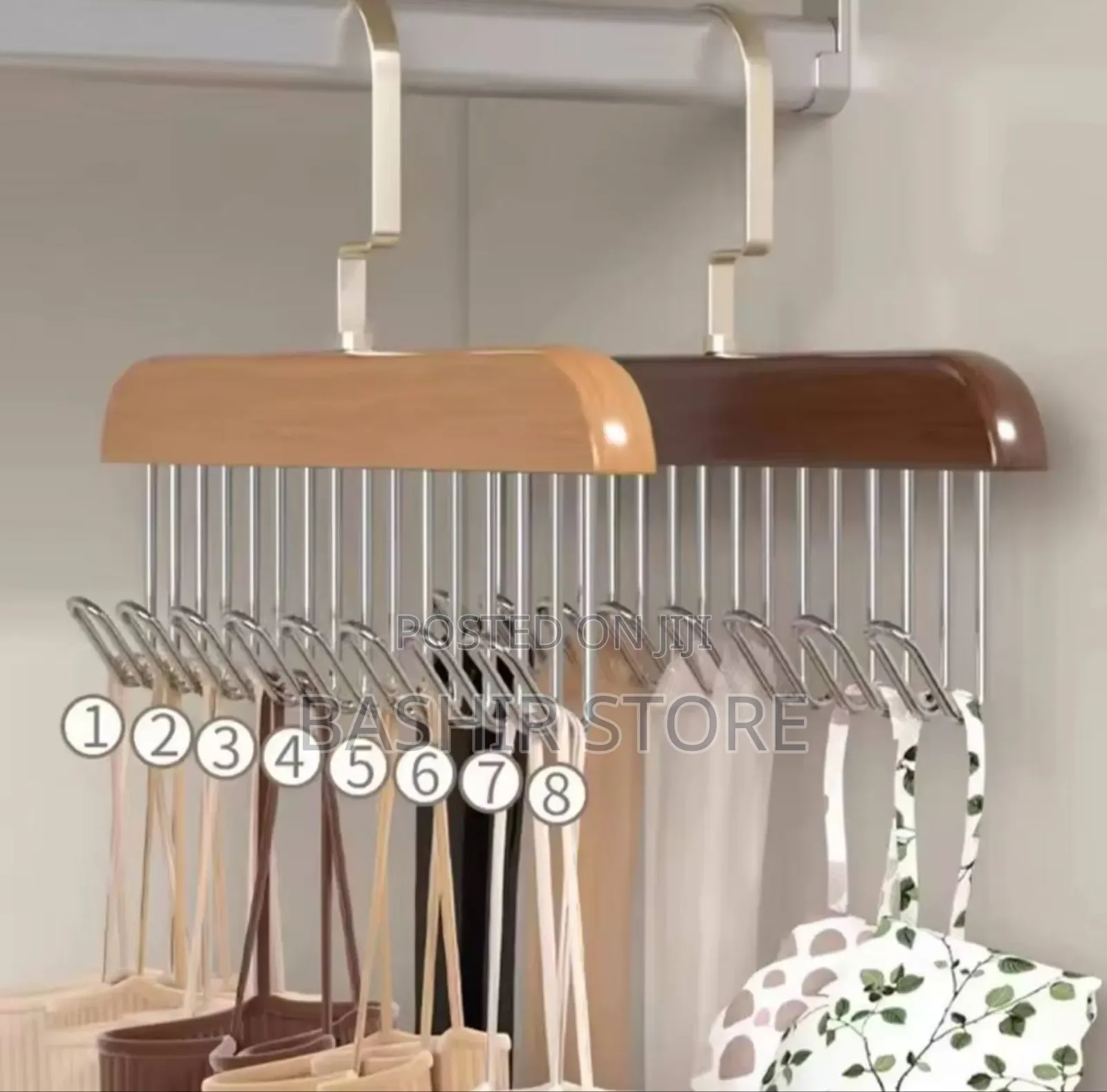 Multi-Hook Wooden Hanger