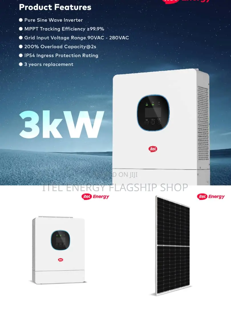 3kva Itel Inverter + 620wPanel (6pcs)
