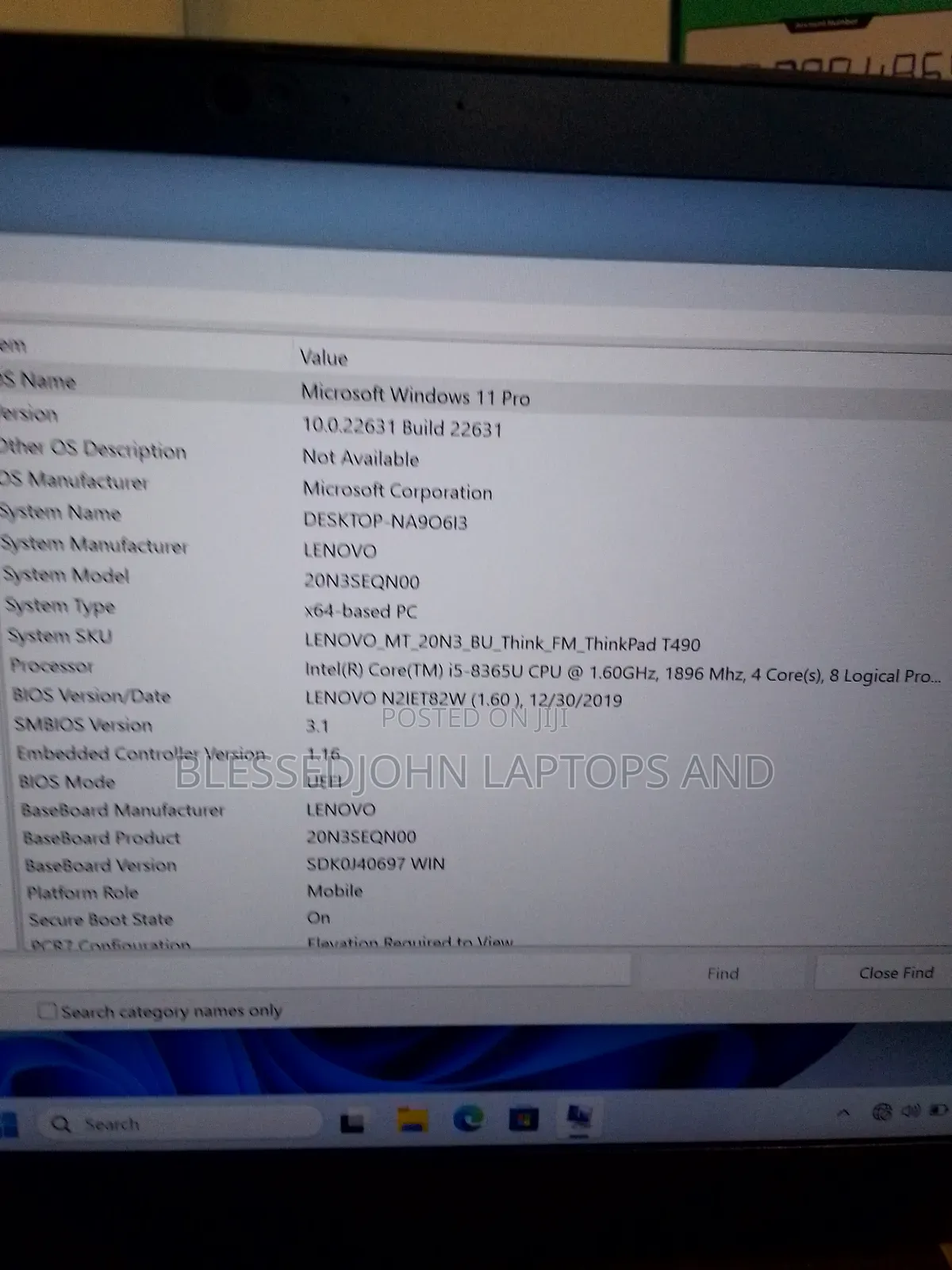 Laptop Lenovo Thinkpad T490s 16GB Intel Core I5 SSD 256GB