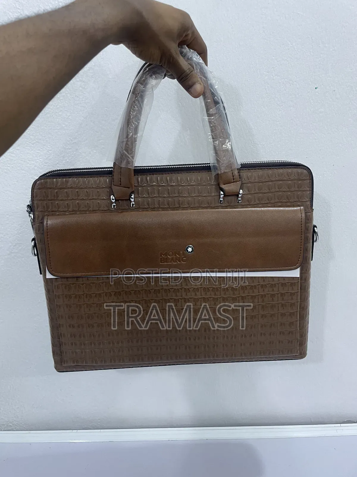 Mont Blanc Premium Faux Leather Laptop Bag – Unisex
