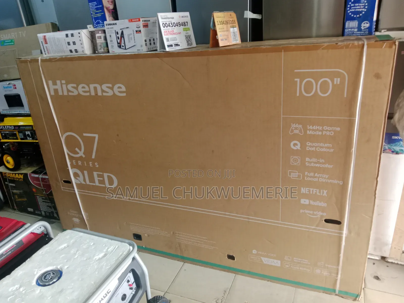 Hisense Television 100inch Smart Qled 1year Warranty