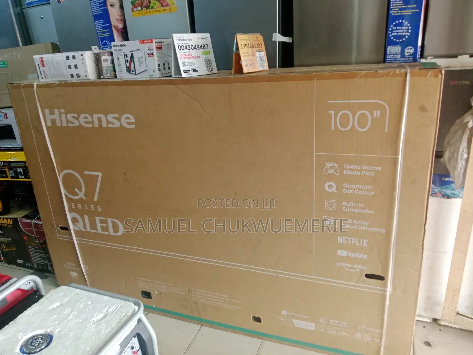 Hisense Television 100inch Smart Qled 1year Warranty
