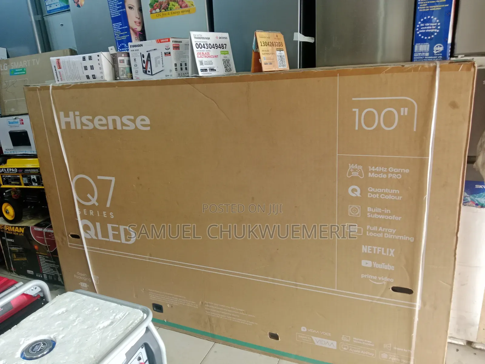 Hisense Television 100inch Smart Qled 1year Warranty