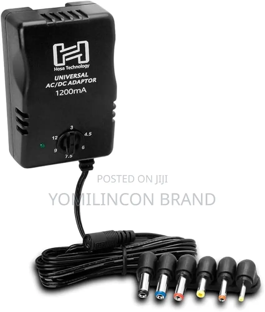 Hosa Acd-477 Universal Power Adapter, Selectable Up To 12 Vdc 1200 Ma