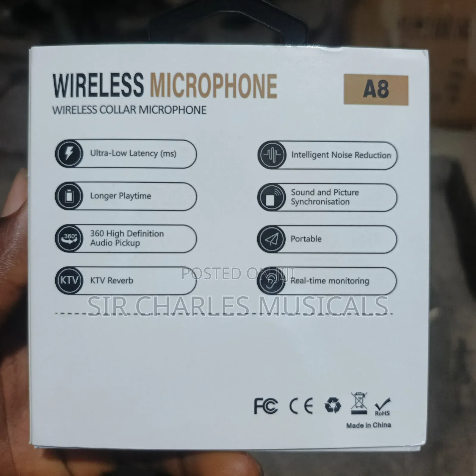 High Quality A8 Wireless Lapel Microphone Intelligent Noise Reduction.