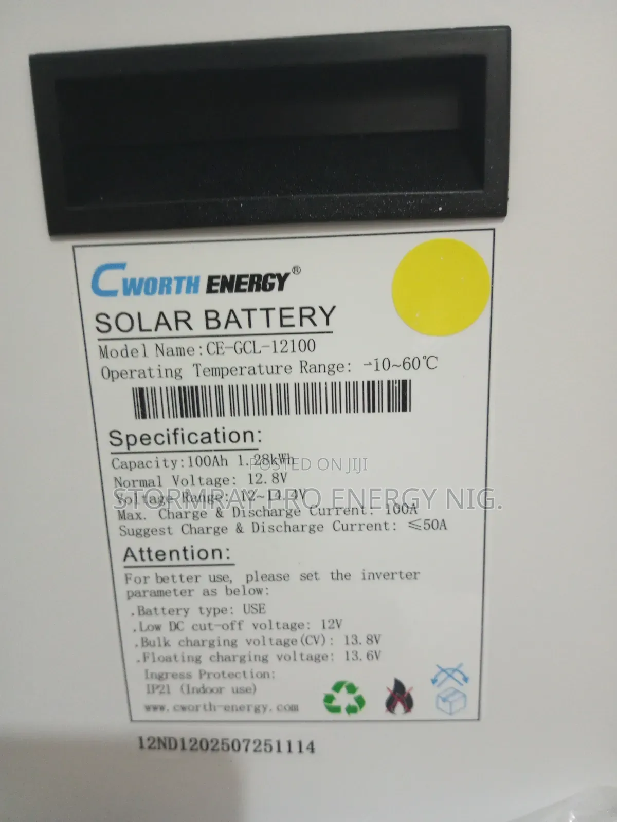 Cworth 1.3kwh Lithium Battery