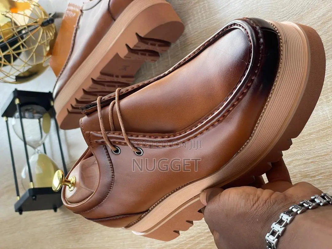 Louis Vuitton Brown Leather Designer High Sole