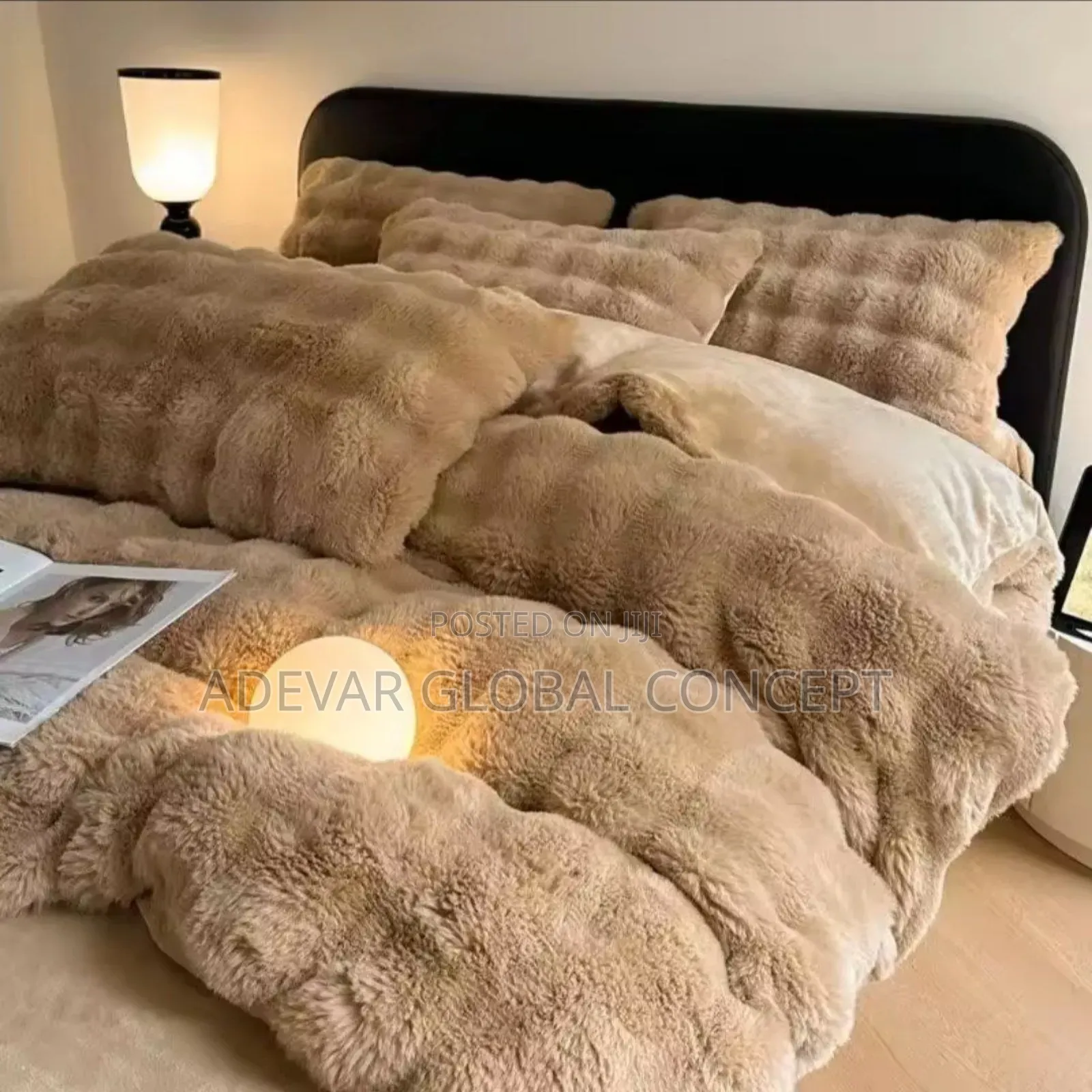 6pcs Soft Skin Friendly Comfortable Plush Milk Duvet Bedspread Set