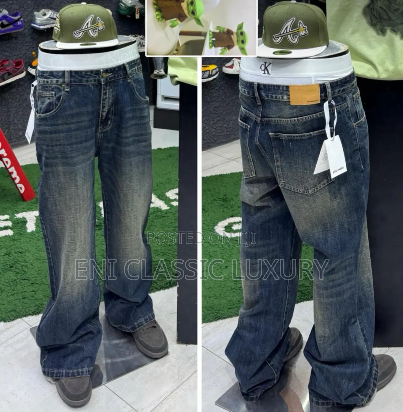 Pure Quality Luxury Men's Cargo Jeans Well Banded