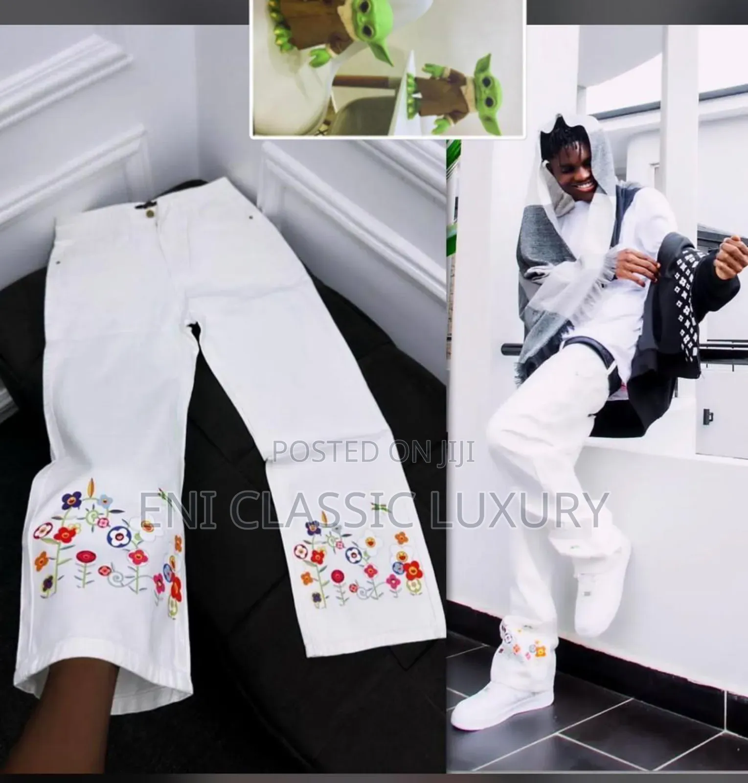 Pure Quality Luxury Men's Cargo Jeans Well Banded