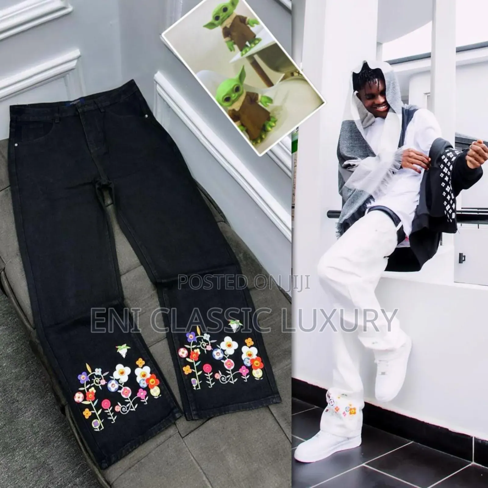 Pure Quality Luxury Men's Cargo Jeans Well Banded