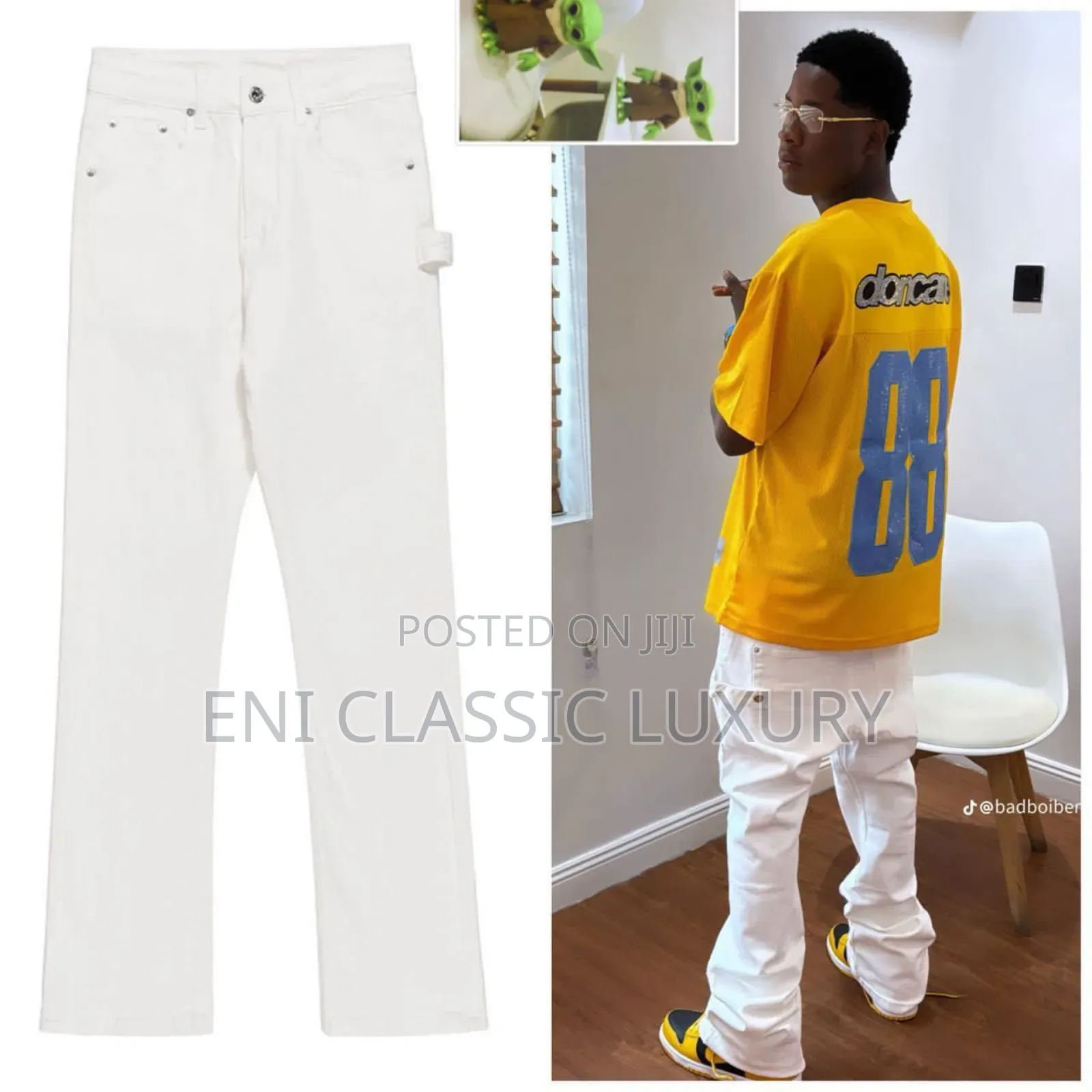 Pure Quality Luxury Men's Cargo Jeans Well Banded