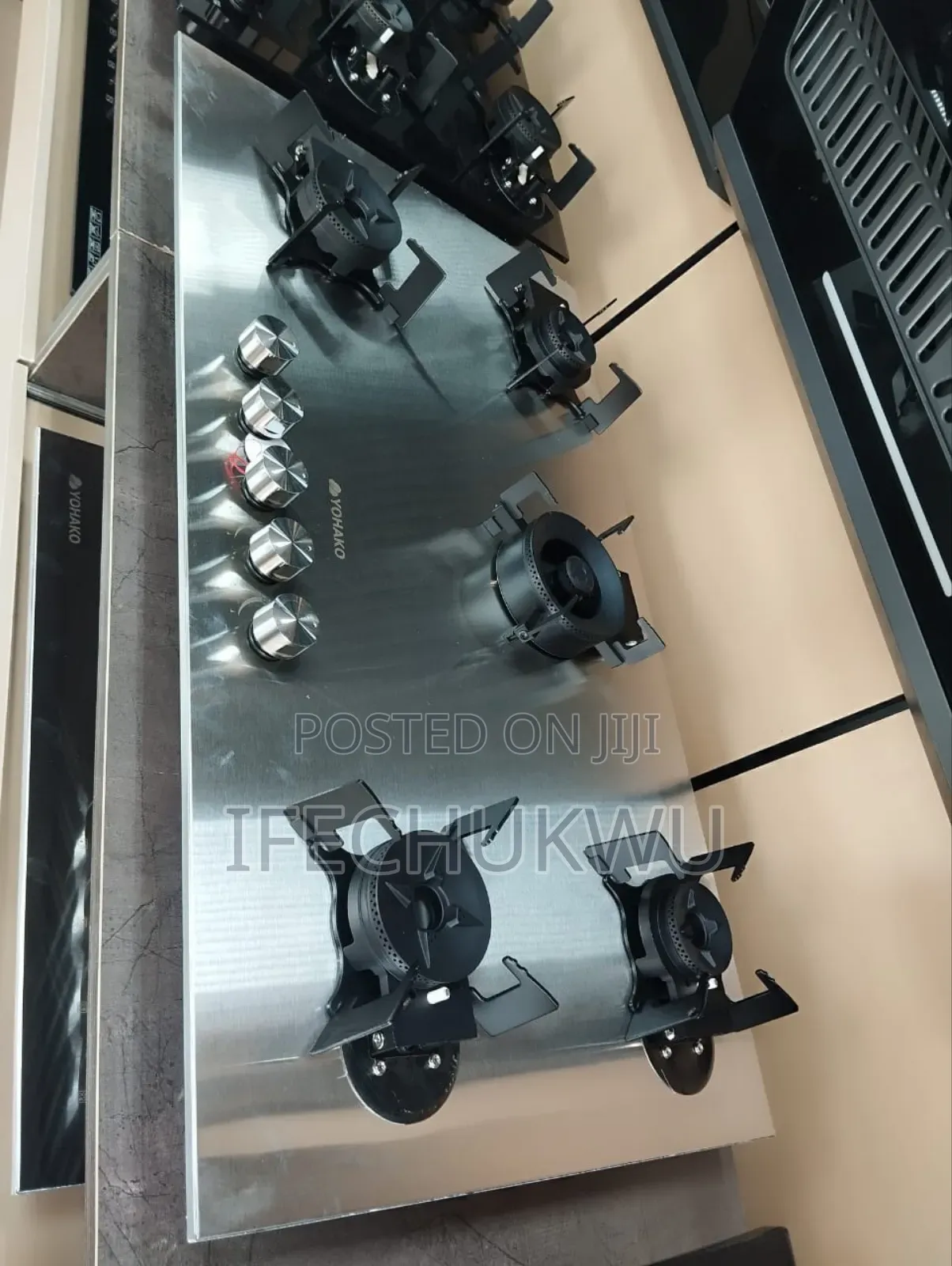 Original Yohako Turkey Design Built-in 5 Burners Flips Up Gas Cooker