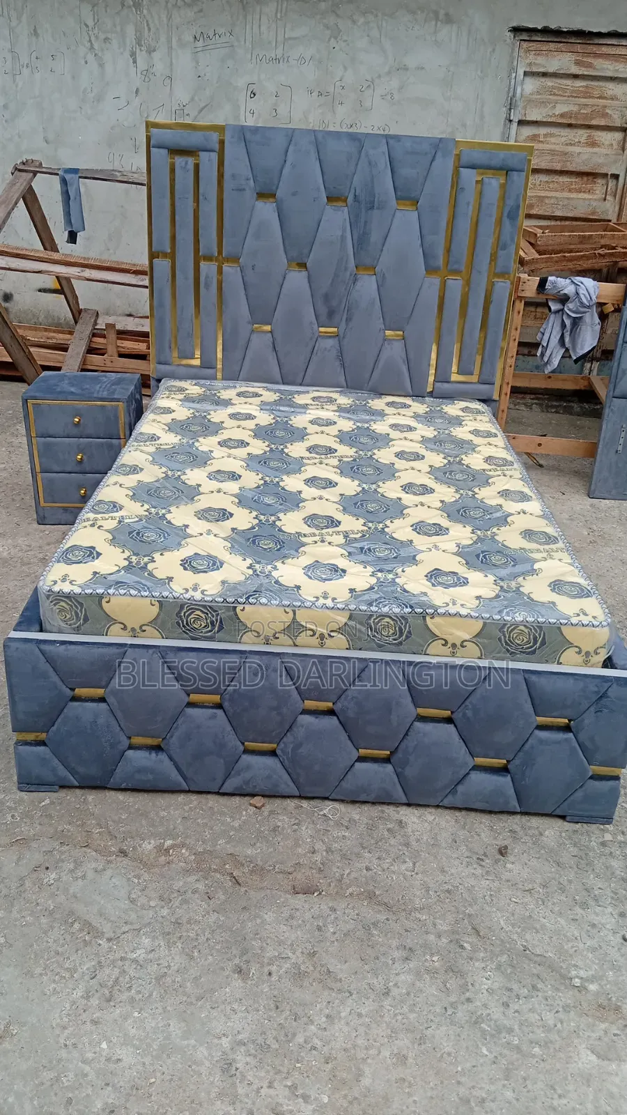 4.5by6 Quality Padded Bed Frame