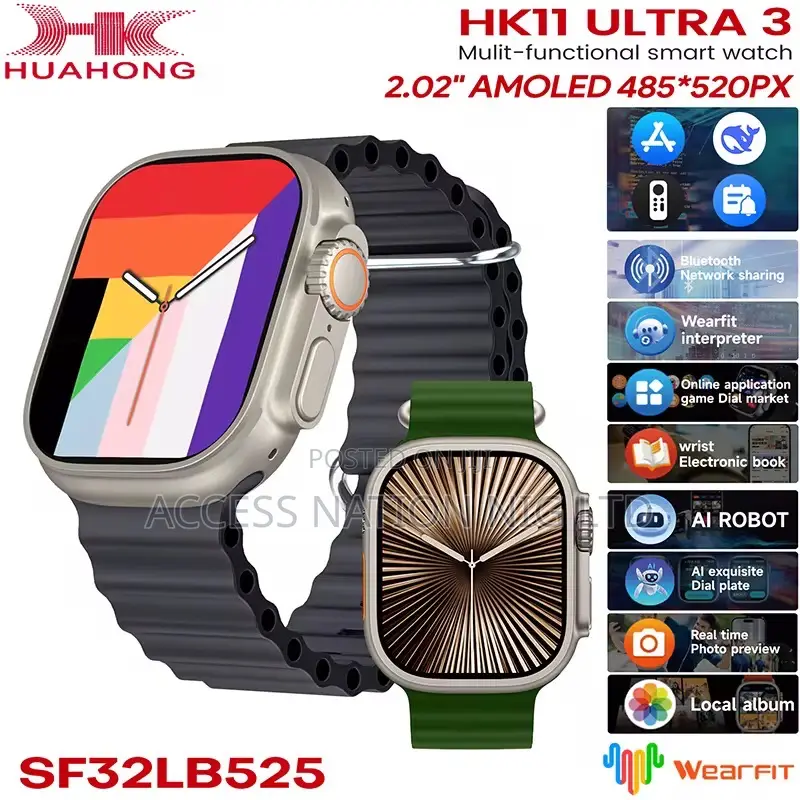 2026 Hk11 Ultra 3 Gen 2 Watch Man Woman Amoled 2gb Rom NFC Ai Robots