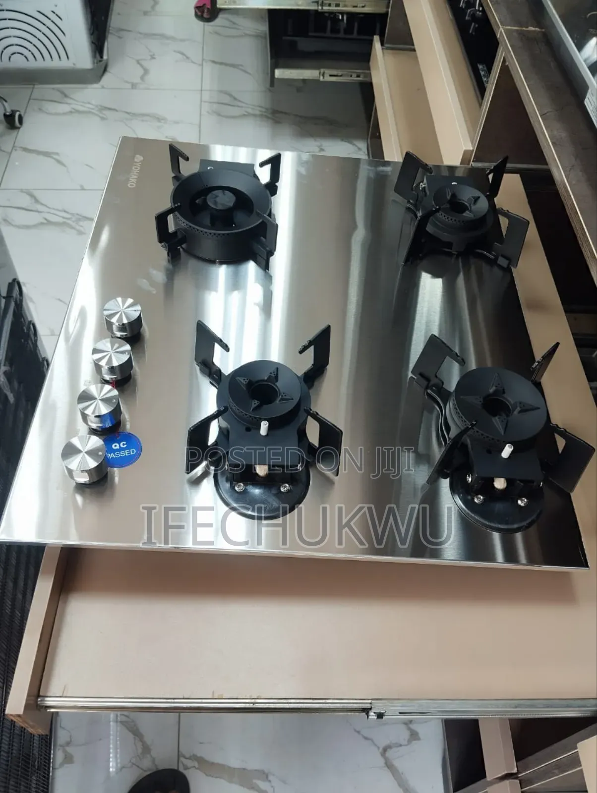 Original Yohako Turkey Design Built-in 4 Burners Flips Up Gas Cooker