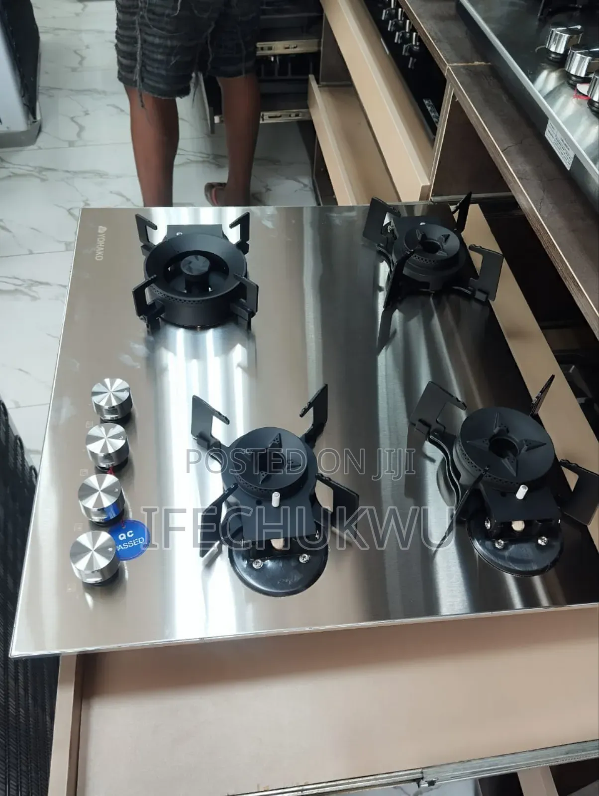 Original Yohako Turkey Design Built-in 4 Burners Flips Up Gas Cooker