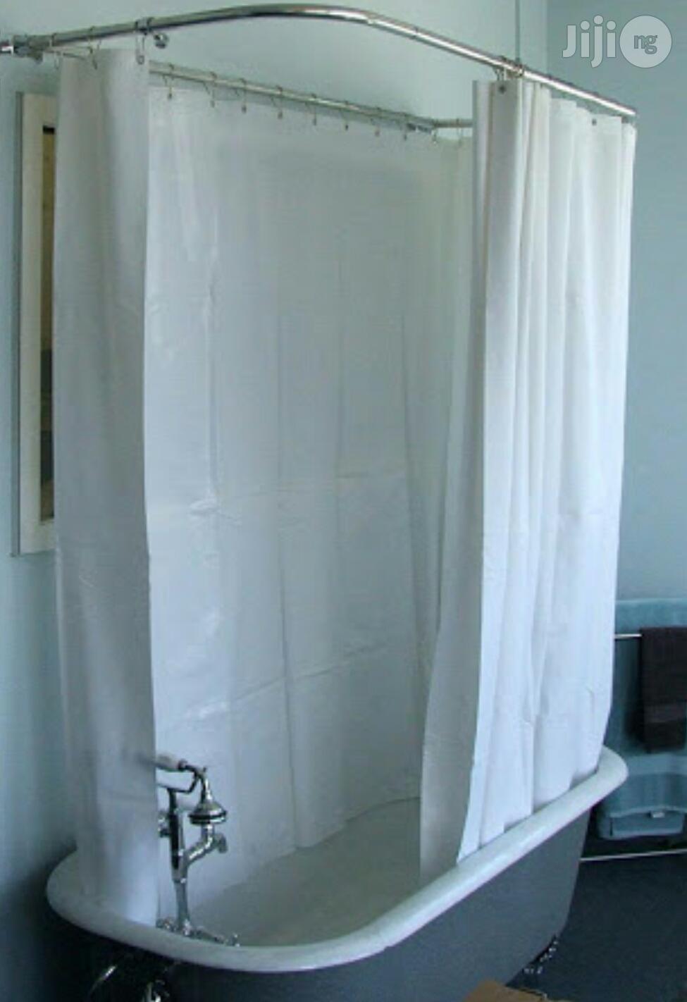 Corner Shower Curtain Rod Kit Aluminium