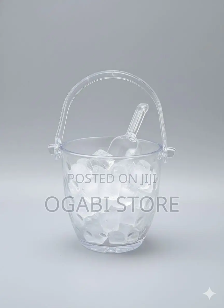 Glass Ice Bucket With Ice Picker