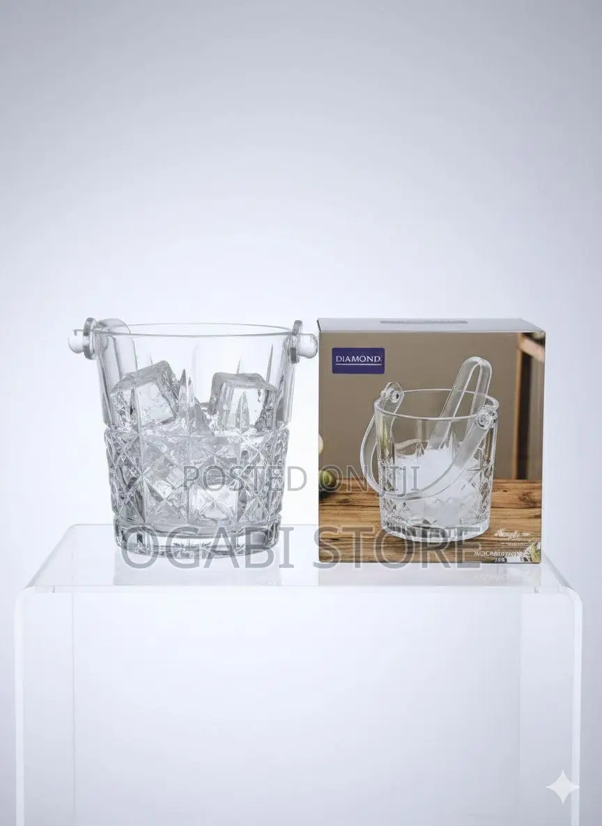 Glass Ice Bucket With Ice Picker