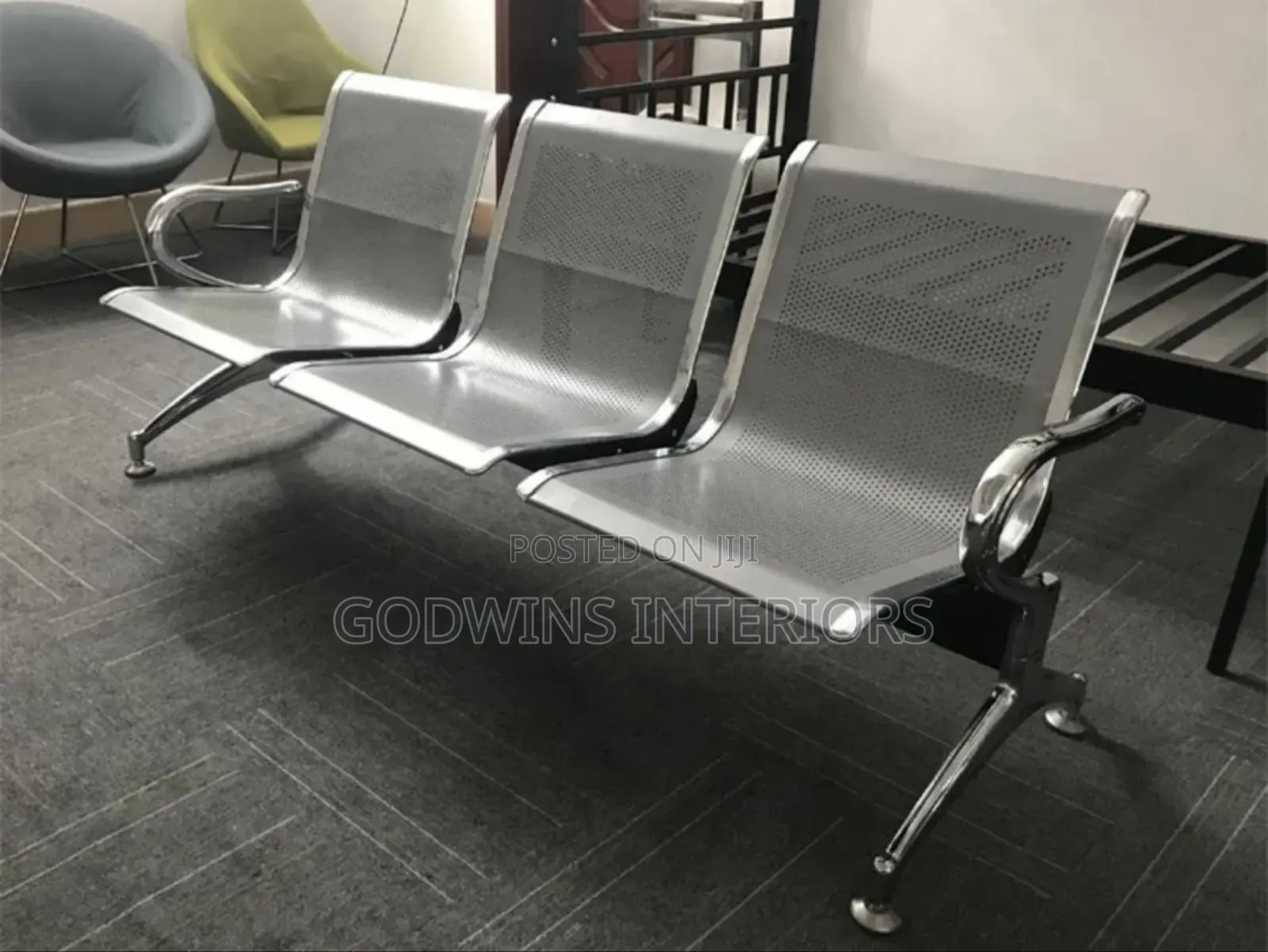 3-Seater Metal Waiting Chair
